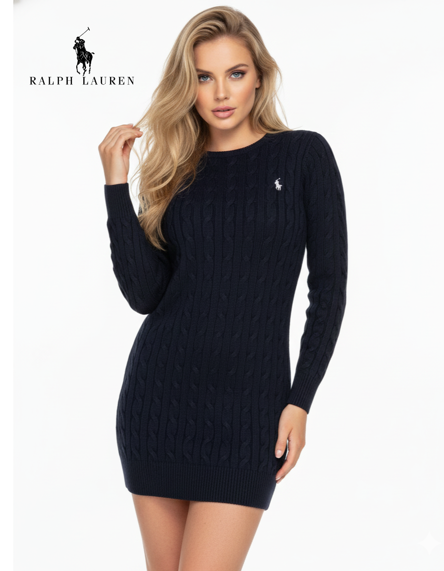 Women's Cable Knit Jumper Dress R&L® | Limited Edition